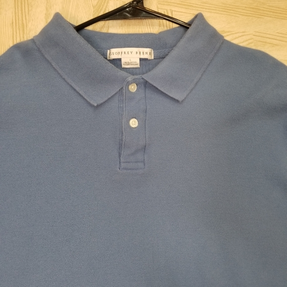 Geoffrey Beene Polo Shirt Blue Large - Picture 5 of 8